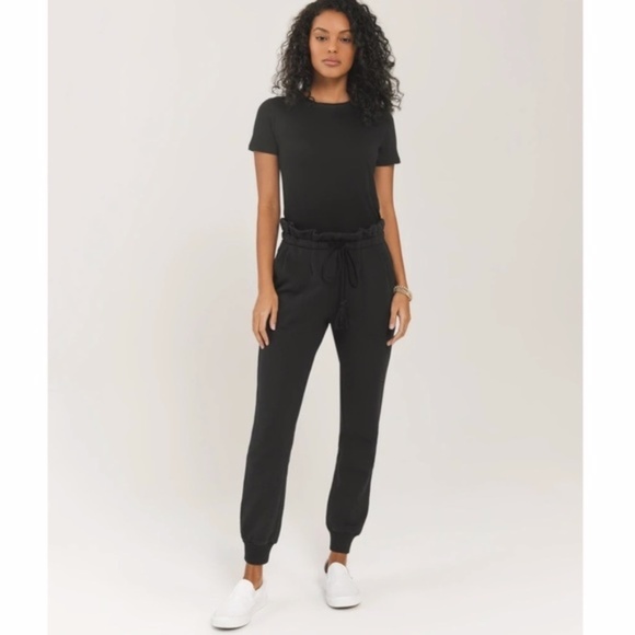 Something Navy Meghan Paperbag Sweatpants - Picture 4 of 5